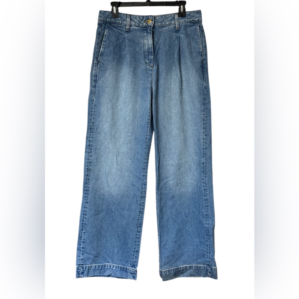 J. Crew Essential Wide Leg Pleated Jeans SZ 28/31